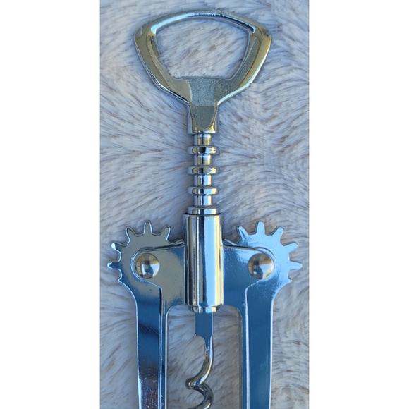 Wing Corkscrew Silver Wine Opener and Bottle Opener - Picture 3 of 16